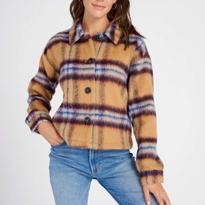 Mystree Plaid Jacket in Caramel